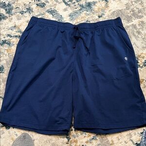 Men's Athletic Shorts in Navy Blue size XXL Built-In Briefs Quality